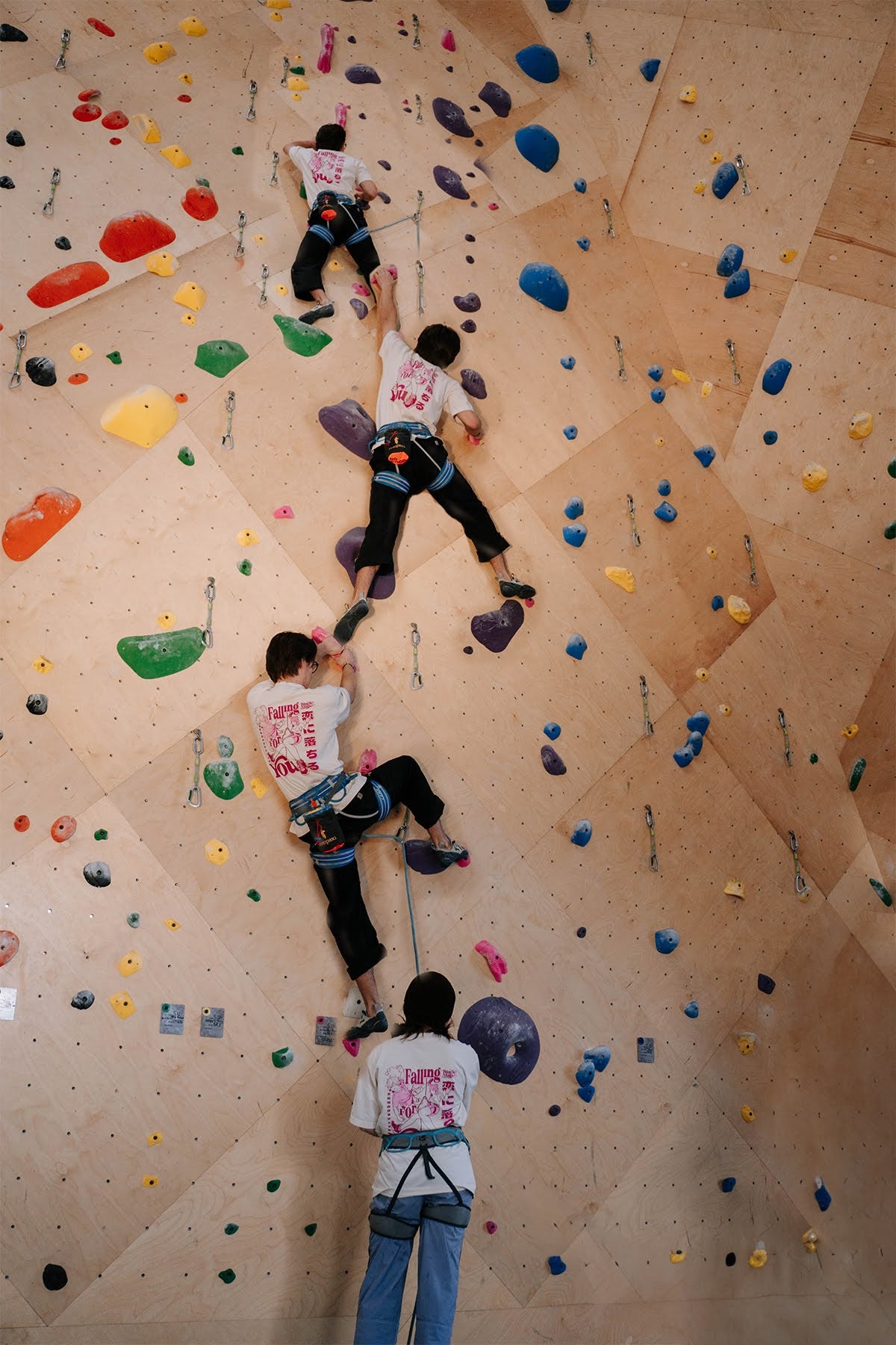 Falling for You - Anime Valentines Day Rock Climbers T-shirt