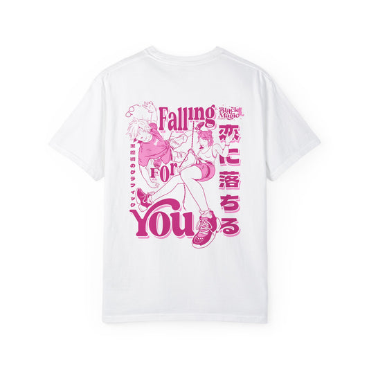 Falling for You - Anime Valentines Day Rock Climbers T-shirt